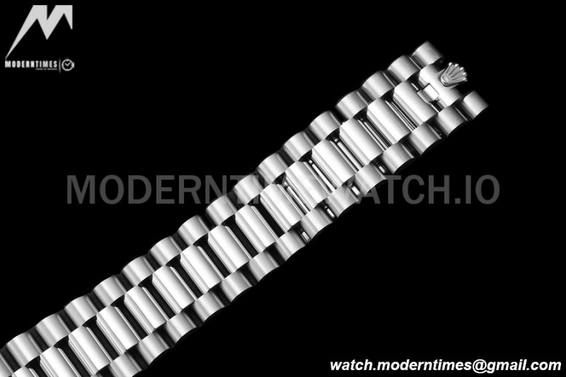 Rolex - DayDate 40mm Flt Pres SS/SS Grey/Stk EWF VR3255