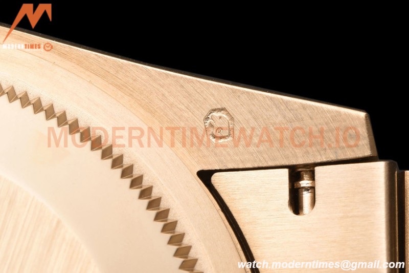 Rolex - DayDate 36mm 128235 Flt Pres RG/RG Brn/Dia V5 QF VR3255
