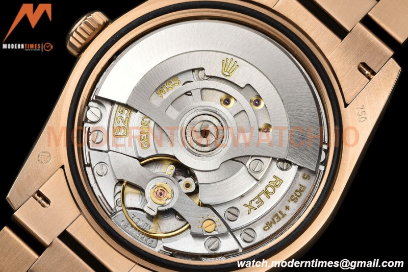 Rolex - DayDate 36mm 128235 Flt Pres RG/RG Brn/Dia V5 QF VR3255