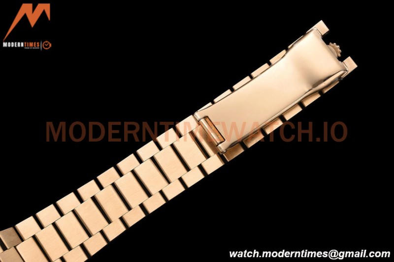 Rolex - DayDate 36mm 128235 Flt Pres RG/RG Silv/Dia V5 QF VR3255