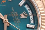 Rolex - DayDate 36mm 128235 Flt Pres RG/RG B-Grn/Dia V5 QF VR3255