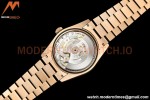 Rolex - DayDate 36mm 128235 Flt Pres RG/RG B-Grn/Dia V5 QF VR3255