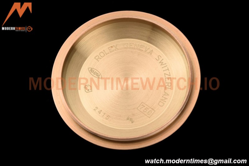 Rolex - DayDate 36mm 128235 Flt Pres RG/RG B-Grn/Dia V5 QF VR3255