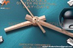 Rolex - DayDate 36mm 128235 Flt Pres RG/RG B-Grn/Dia V5 QF VR3255