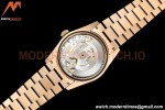Rolex - DayDate 36mm 128235 Flt Pres RG/RG Brn/Rmn V5 QF VR3255