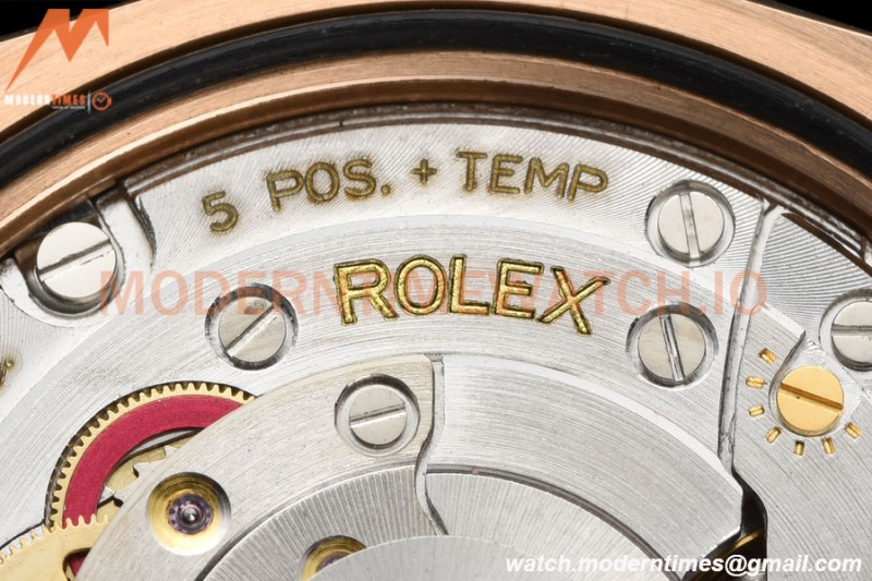 Rolex - DayDate 36mm 128235 Flt Pres RG/RG Brn/Rmn V5 QF VR3255