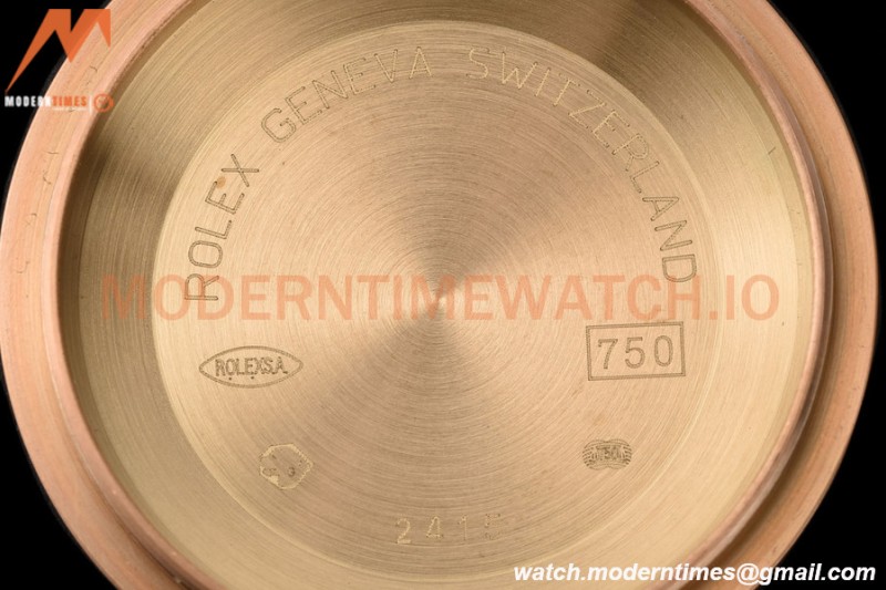 Rolex - DayDate 36mm 128235 Flt Pres RG/RG Brn/Rmn V5 QF VR3255