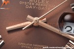 Rolex - DayDate 36mm 128235 Flt Pres RG/RG Brn/Rmn V5 QF VR3255