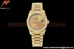 Rolex - DayDate 36mm 128238 Flt Pres YG/YG Gold/Dia V5 QF VR3255