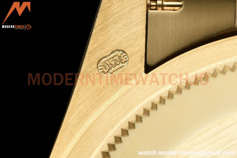Rolex - DayDate 36mm 128238 Flt Pres YG/YG Grn/Dia V5 QF VR3255