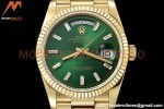 Rolex - DayDate 36mm 128238 Flt Pres YG/YG Grn/Dia V5 QF VR3255