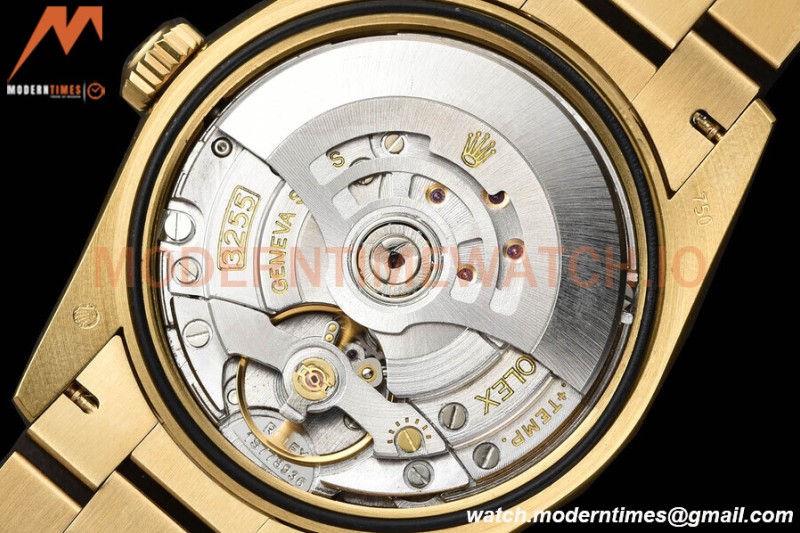 Rolex - DayDate 36mm 128238 Flt Pres YG/YG Grn/Dia V5 QF VR3255