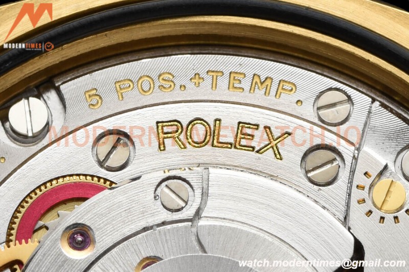 Rolex - DayDate 36mm 128238 Flt Pres YG/YG Grn/Dia V5 QF VR3255