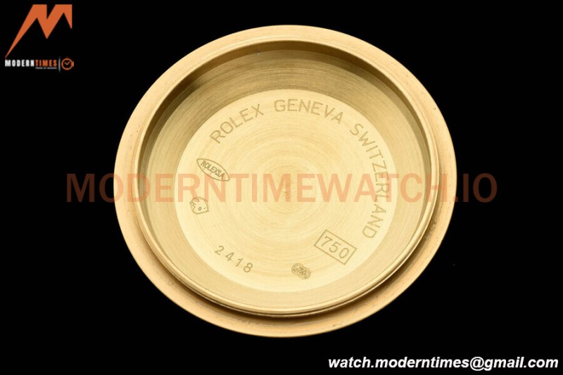 Rolex - DayDate 36mm 128238 Flt Pres YG/YG Grn/Dia V5 QF VR3255