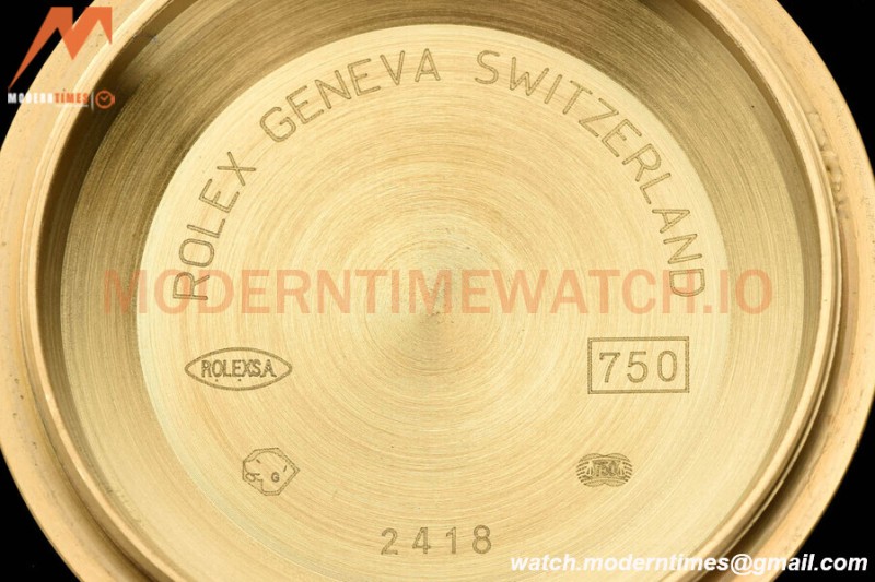 Rolex - DayDate 36mm 128238 Flt Pres YG/YG Grn/Dia V5 QF VR3255