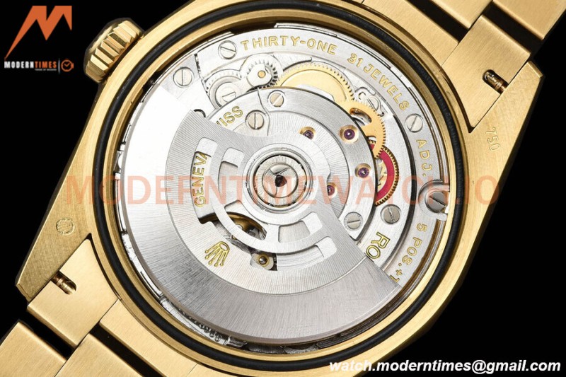 Rolex - DayDate 36mm 128238 Flt Pres YG/YG Grn/Rmn V5 QF VR3255