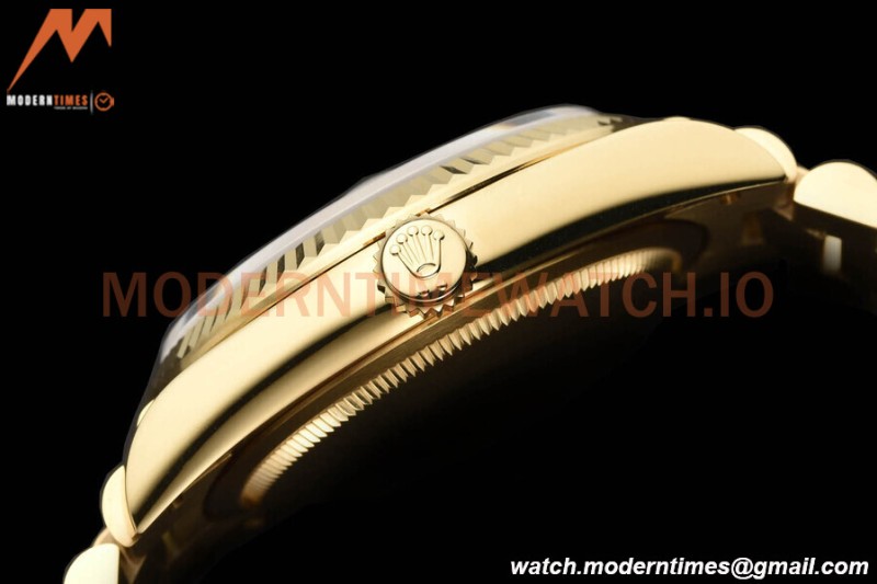 Rolex - DayDate 36mm 128238 Flt Pres YG/YG Grn/Rmn V5 QF VR3255