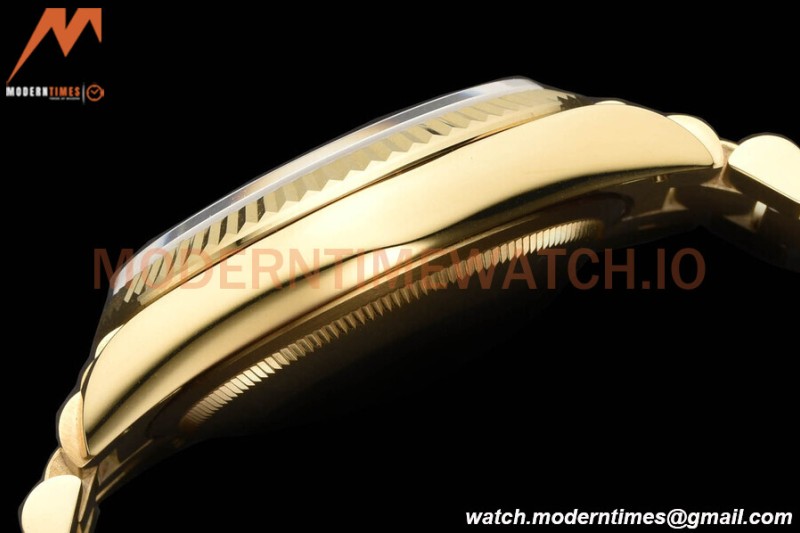 Rolex - DayDate 36mm 128238 Flt Pres YG/YG Grn/Rmn V5 QF VR3255