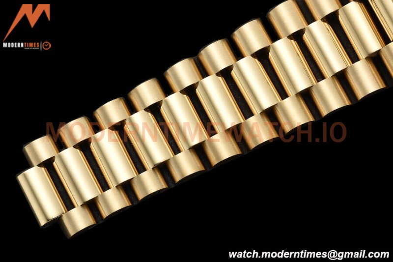 Rolex - DayDate 36mm 128238 Flt Pres YG/YG Grn/Rmn V5 QF VR3255