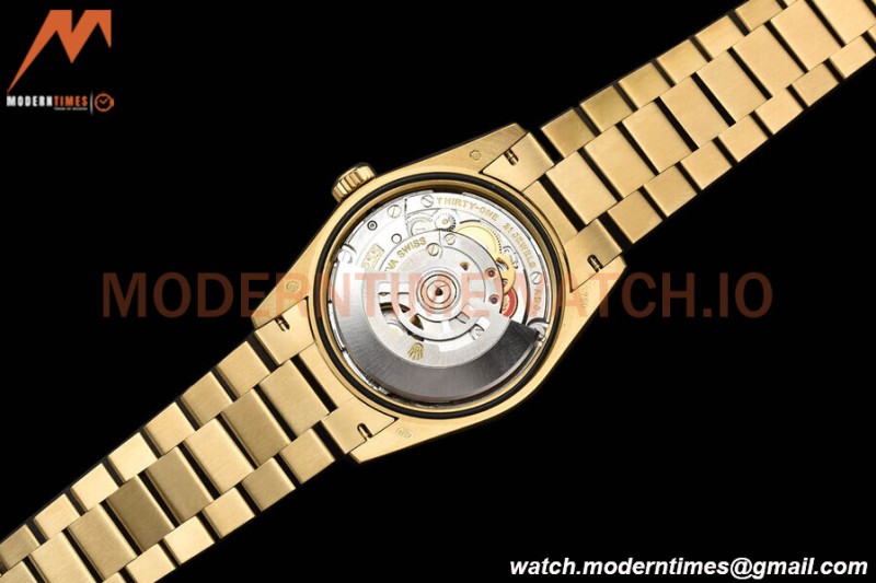 Rolex - DayDate 36mm 128238 Flt Pres YG/YG Wht/Rmn V5 QF VR3255