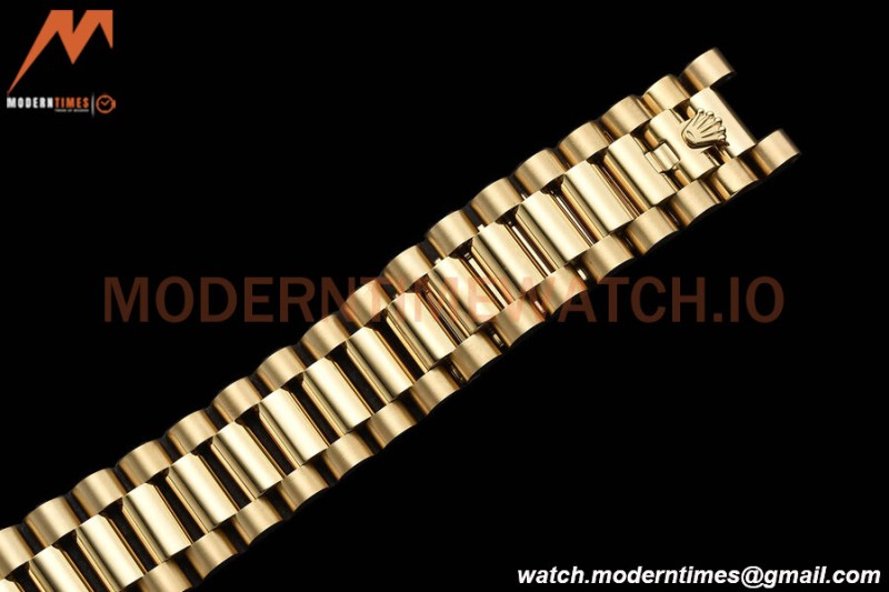 Rolex - DayDate 36mm 128238 Flt Pres YG/YG Wht/Rmn V5 QF VR3255