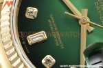 Rolex - DayDate 36mm 128238 Flt Pres YG/YG Green/Dia V5 QF VR3255