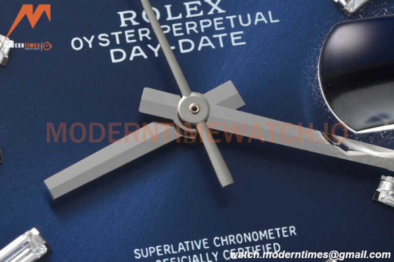 Rolex - DayDate 36mm 128239 Flt Pres SS/SS Blue/Dia V5 QF VR3255