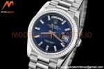 Rolex - DayDate 36mm 128239 Flt Pres SS/SS Blue/Dia V5 QF VR3255