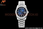 Rolex - DayDate 36mm 128239 Flt Pres SS/SS G-Blue/Dia V5 QF VR3255