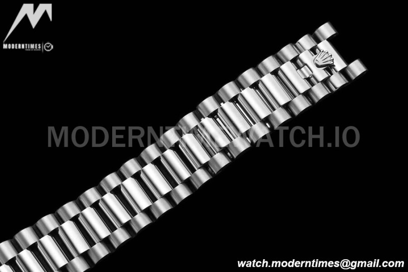 Rolex - DayDate 36mm 128239 Flt Pres SS/SS G-Blue/Dia V5 QF VR3255