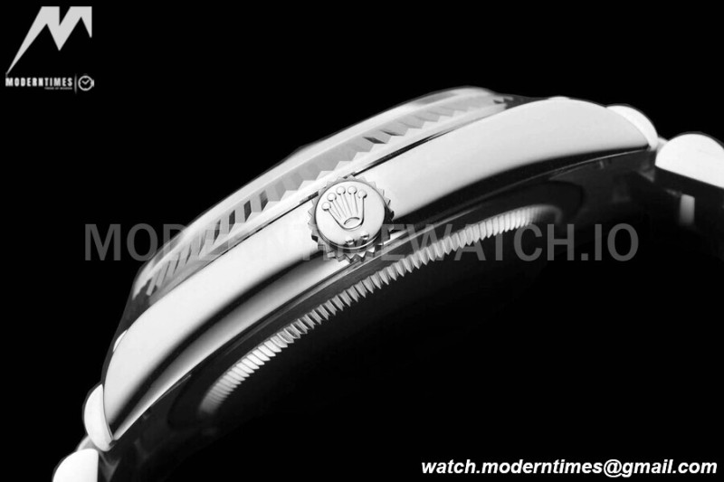 Rolex - DayDate 36mm 128239 Flt Pres SS/SS G-Blue/Dia V5 QF VR3255