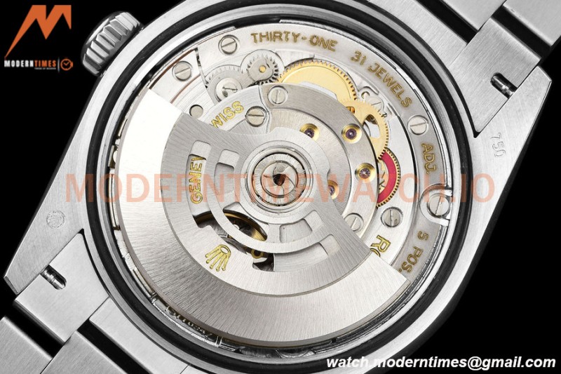 Rolex - DayDate 36mm 128239 Flt Pres SS/SS G-Blue/Dia V5 QF VR3255