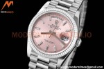Rolex - DayDate 36mm 128239 Flt Pres SS/SS Pink/Dia V5 QF VR3255