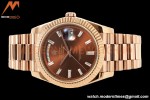 Rolex - DayDate 228235 Gain Weight 40mm Flt Pres RG/RG Brown/Dia KF VR3255