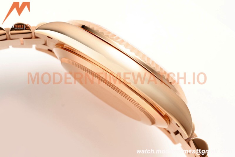 Rolex - DayDate 228235 Gain Weight 40mm Flt Pres RG/RG Black/Rmn KF VR3255