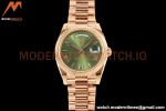 Rolex - DayDate 228235 Gain Weight 40mm Flt Pres RG/RG Green/Rmn KF VR3255