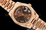 Rolex - DayDate 228235 Gain Weight 40mm Flt Pres RG/RG Brn/Rmn KF VR3255