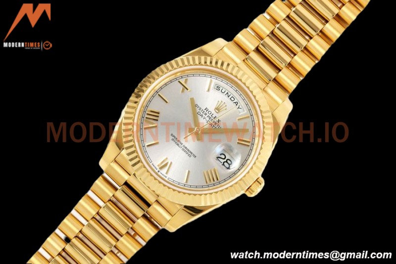 Rolex - DayDate 228238 Gain Weight 40mm Flt Pres YG/YG Silv/Rmn KF VR3255