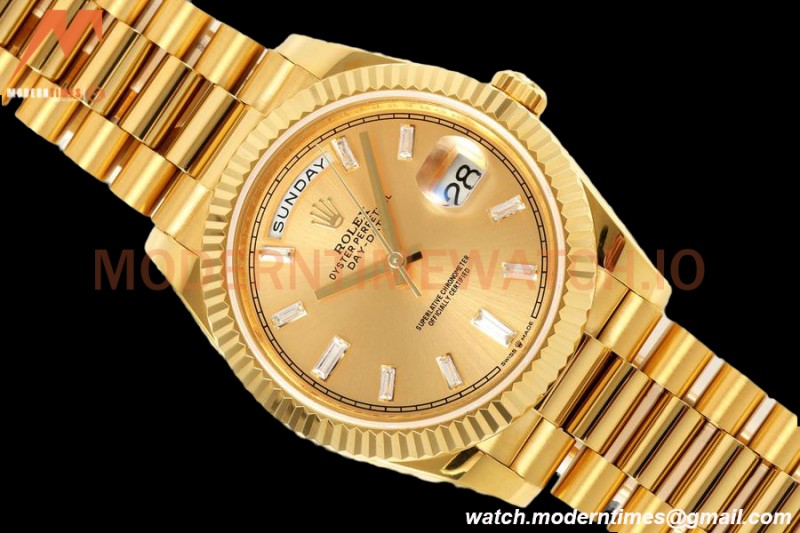 Rolex - DayDate 228238 Gain Weight 40mm Flt Pres YG/YG Gold/Dia KF VR3255