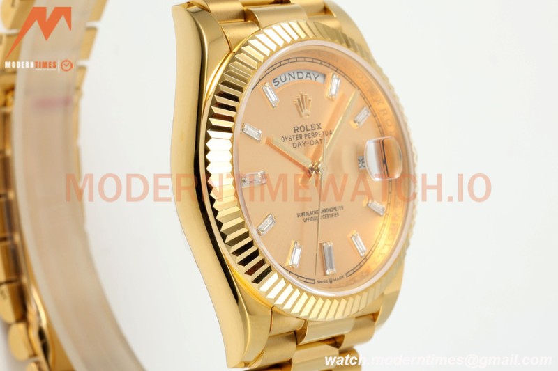Rolex - DayDate 228238 Gain Weight 40mm Flt Pres YG/YG Gold/Dia KF VR3255