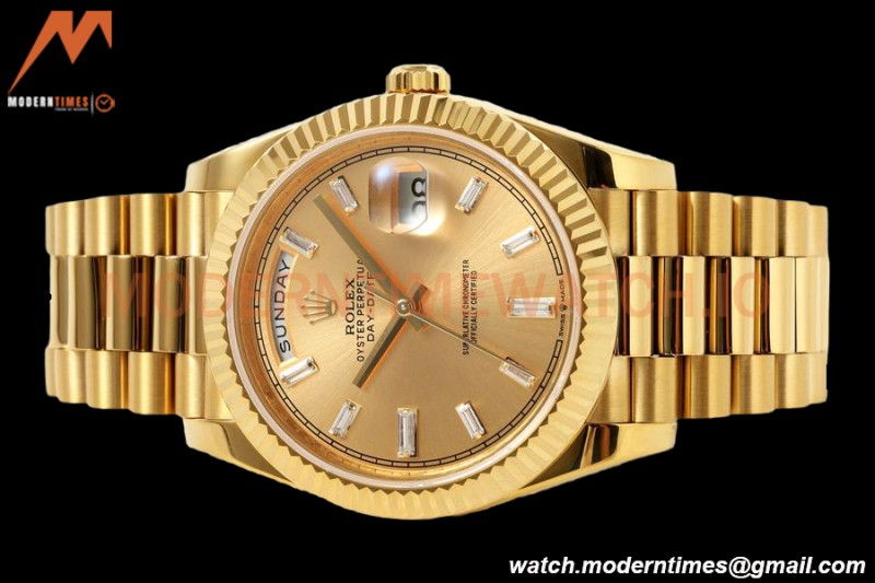 Rolex - DayDate 228238 Gain Weight 40mm Flt Pres YG/YG Gold/Dia KF VR3255