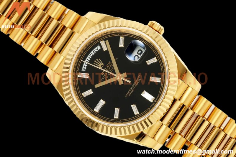 Rolex - DayDate 228238 Gain Weight 40mm Flt Pres YG/YG Blk/Dia KF VR3255