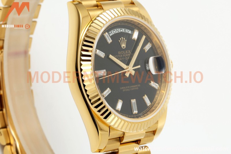 Rolex - DayDate 228238 Gain Weight 40mm Flt Pres YG/YG Blk/Dia KF VR3255