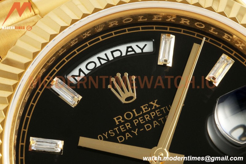 Rolex - DayDate 228238 Gain Weight 40mm Flt Pres YG/YG Blk/Dia KF VR3255