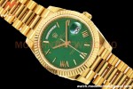 Rolex - DayDate 228238 Gain Weight 40mm Flt Pres YG/YG Green/Rmn KF VR3255
