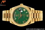 Rolex - DayDate 228238 Gain Weight 40mm Flt Pres YG/YG Green/Rmn KF VR3255