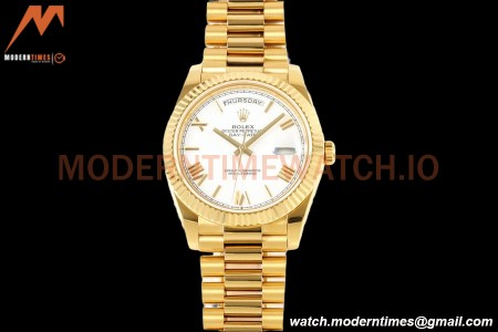 Rolex - DayDate 228238 Gain Weight 40mm Flt Pres YG/YG Wht/Rmn KF VR3255