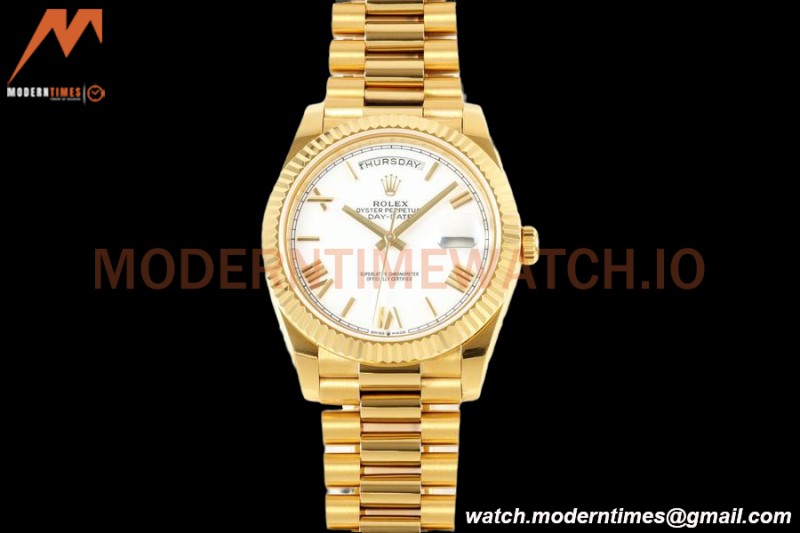 Rolex - DayDate 228238 Gain Weight 40mm Flt Pres YG/YG Wht/Rmn KF VR3255