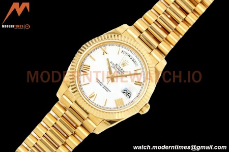 Rolex - DayDate 228238 Gain Weight 40mm Flt Pres YG/YG Wht/Rmn KF VR3255