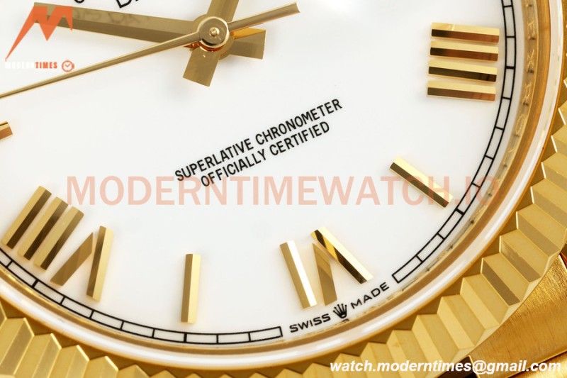 Rolex - DayDate 228238 Gain Weight 40mm Flt Pres YG/YG Wht/Rmn KF VR3255